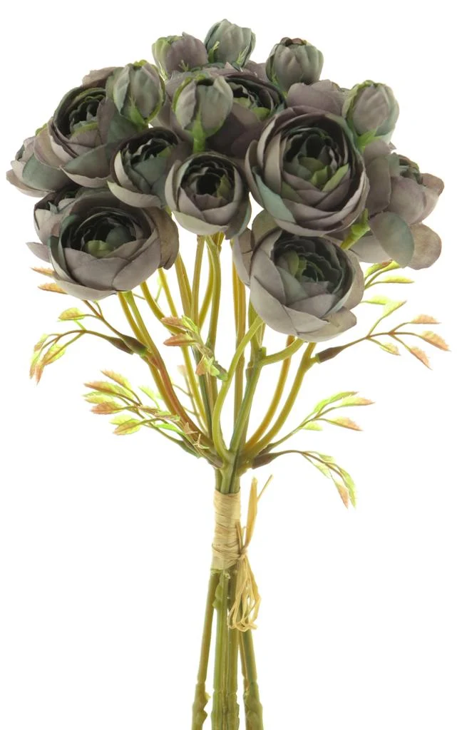 Mini rose bundle x6 purple 33cm