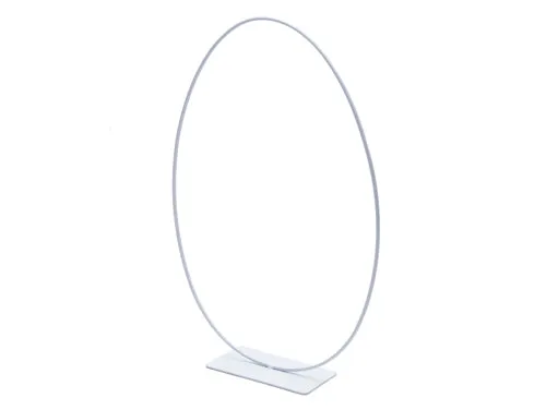 Metal egg ring on base 32x47cm white