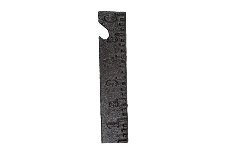 Bieropener "Liniaal" antiek zwart gietijzer 15,5x3,2x0,02cm