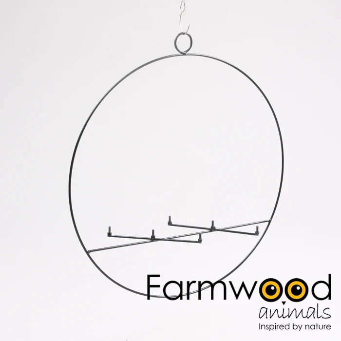 RING 3MM HANG D 40 CM ZWART 6X SCHROEF