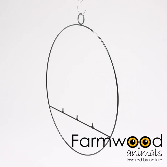 RING 3MM HANG D 40 CM ZWART 3X SCHROEF