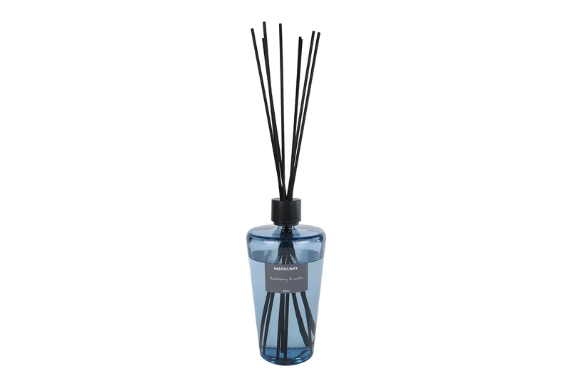 Diffuserset "Aroma Art" seasalt 800ml blauw glas 8x11x22cm