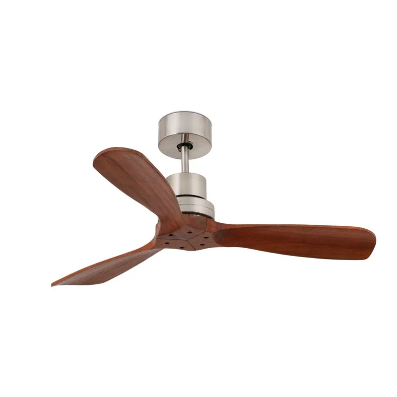 Deckenventilator MINI LANTAU Ø 106cm 3 Flügel Nickel-Matt, Walnuss