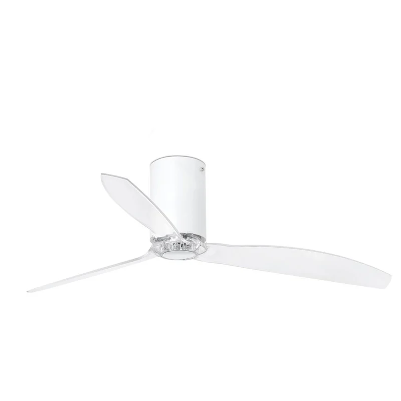 Deckenventilator MINI TUBE FAN Ø 128cm 3 Flügel Weiß, Transparent