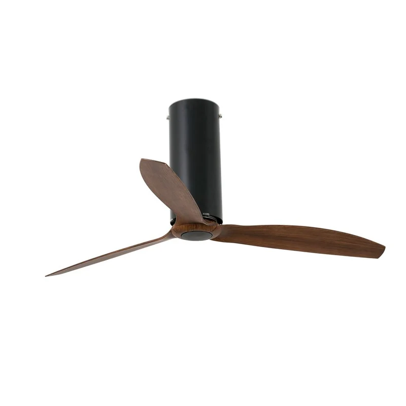 Deckenventilator TUBE FAN Schwarz, Walnuss