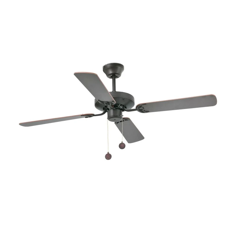 Deckenventilator YAKARTA Braun, Mahagoni Walnuss