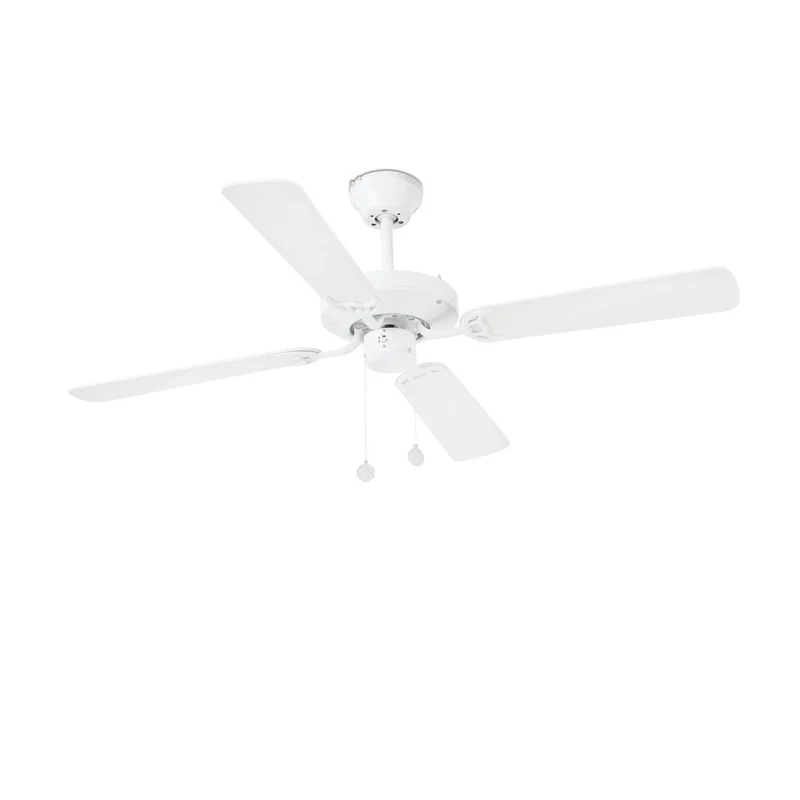 Deckenventilator YAKARTA Weiß, Weiß-Ahorn