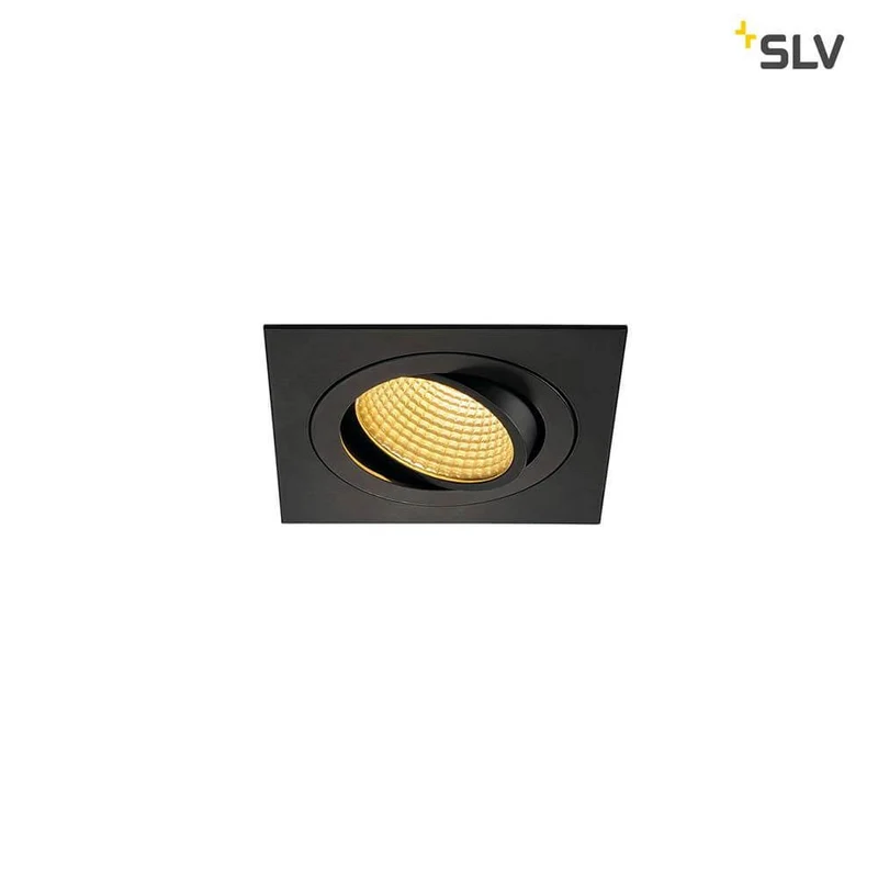 New Tria LED Downlight Square Schwarz 12W 38° 2700K