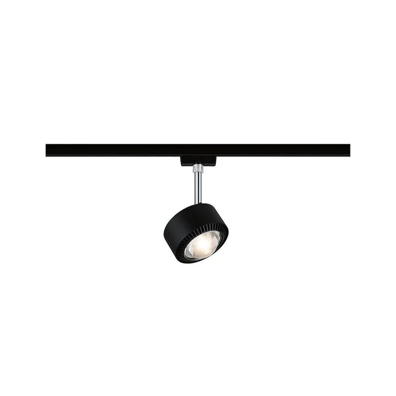 U-Rail LED Schienenspot Aldan Einzelspot Dimmbar Schwarz-Matt, Chrom