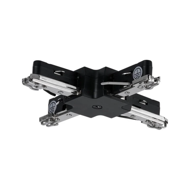 U-Rail Verbinder X-Stück 10,4 x 10,4cm Schwarz-Matt