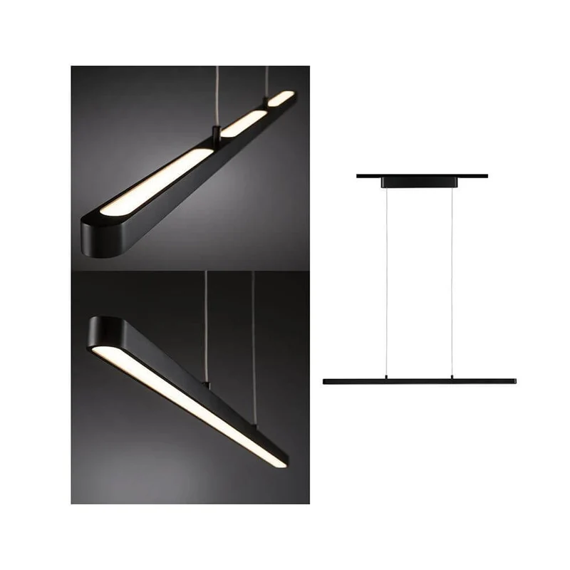U-Rail LED Pendelleuchte Lento Dimmbar Schwarz-Matt