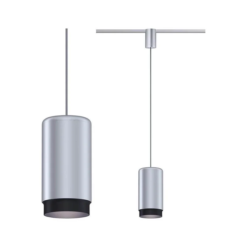 U-Rail Pendelleuchte Corus Chrom-Matt Metall
