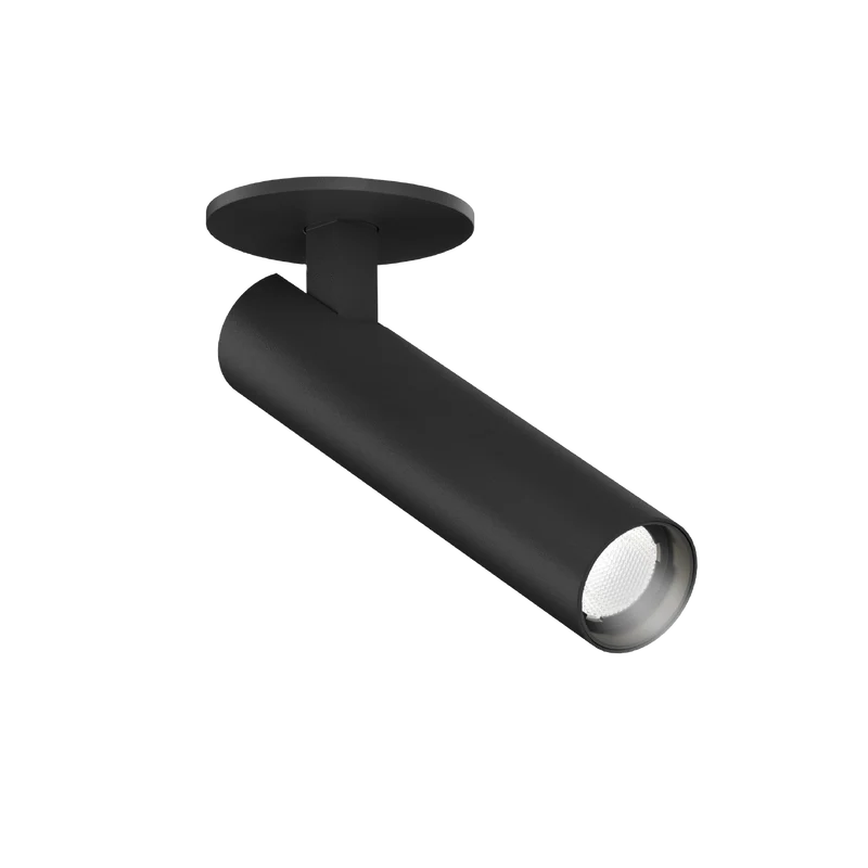 Wever & Ducre Match Semi-Recessed 1.0 Spotlight (Black Matt/ Champagne / 2700 K / False Ceiling) - Second Chance