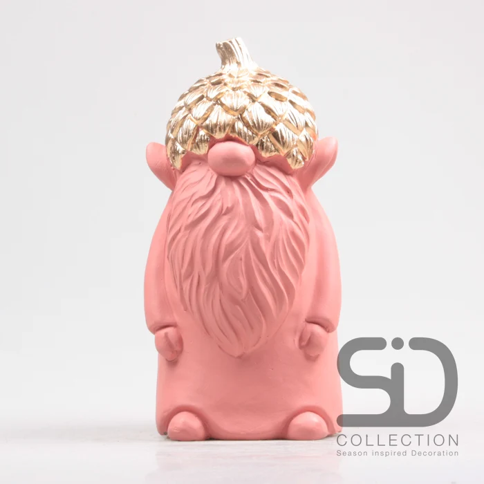 GNOME MET EIKEL CEMENT 15X14.5X29.7 CM OUDROZE