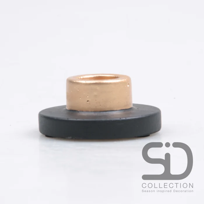 KANDELAAR CEMENT 7X7X3 CM ZWART