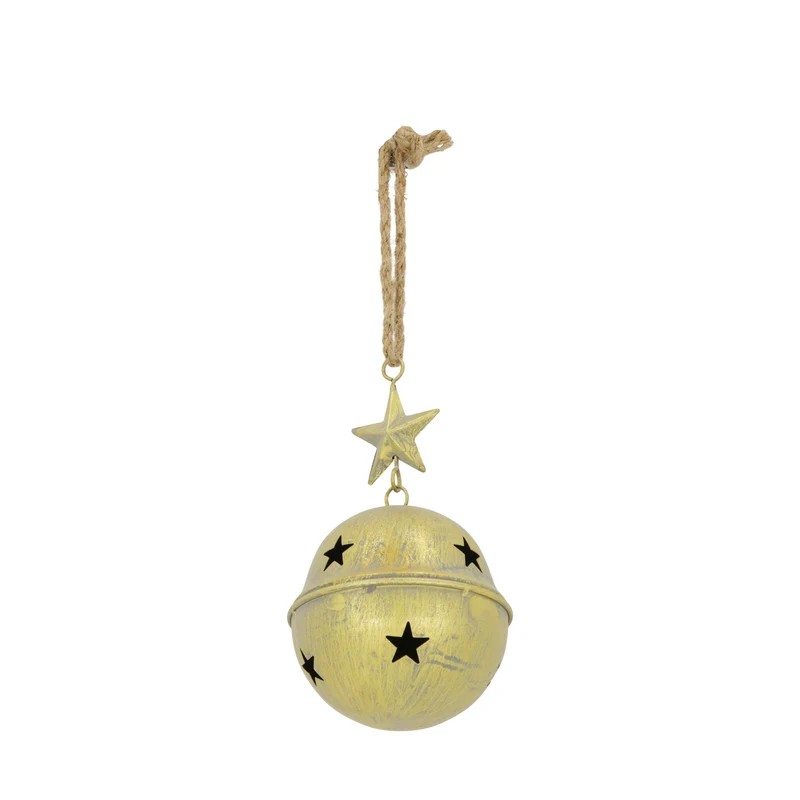Bell metal with hanger 12x12x20cm Gold