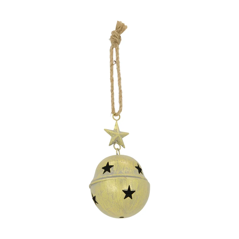 Bell metal with hanger 10x10x18cm Gold