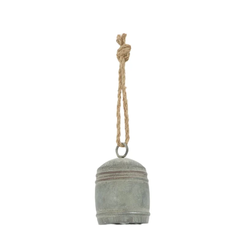 Bell zinc with hanger 7.5x7.5x12cm Dark grey
