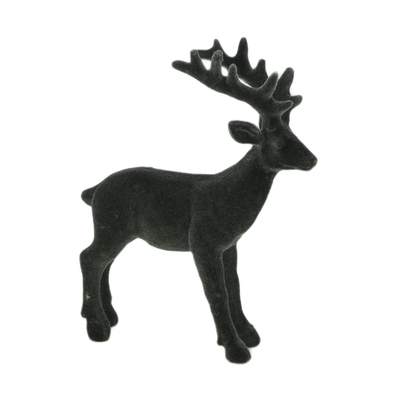 Figurine reindeer polyresin 15x3.5x18cm Grey