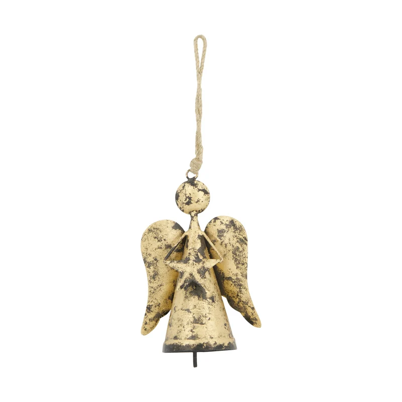 Hanger angel metal 12x8x18cm Antique gold