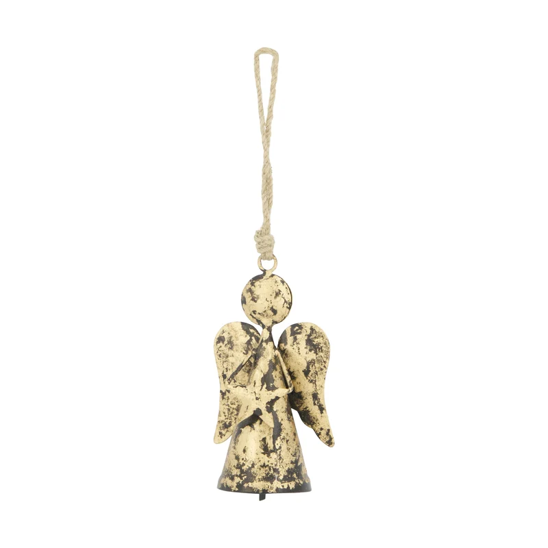 Hanger angel metal 8x6x14cm Antique gold