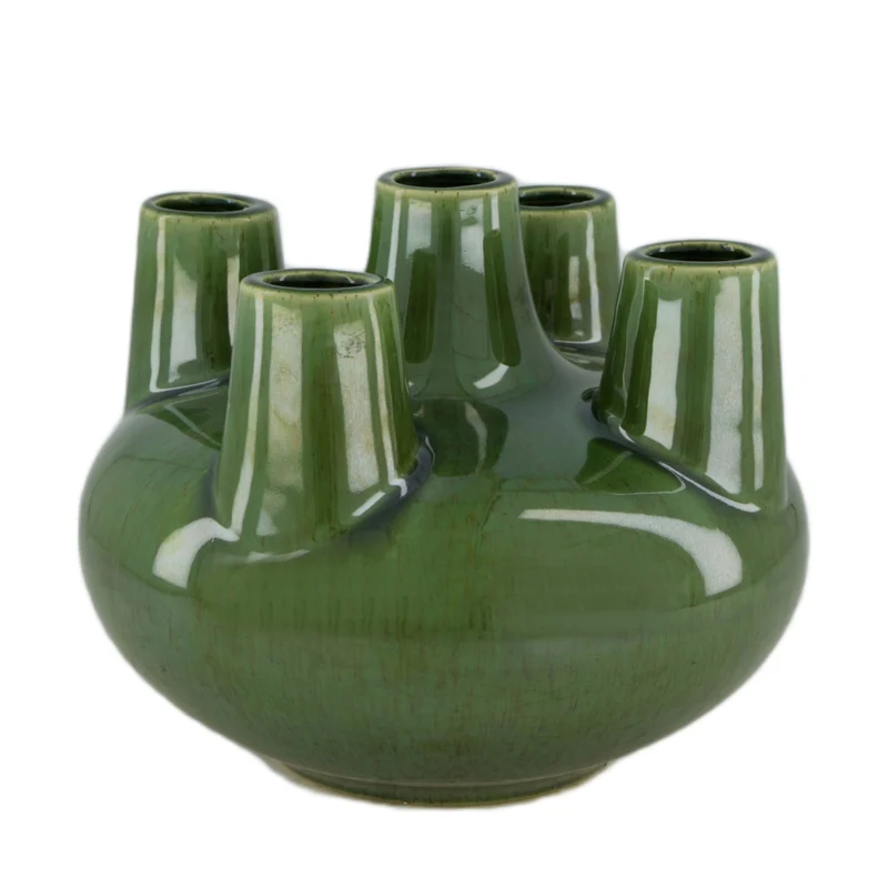 Vase ceramic 21.5x21.5x17cm Green