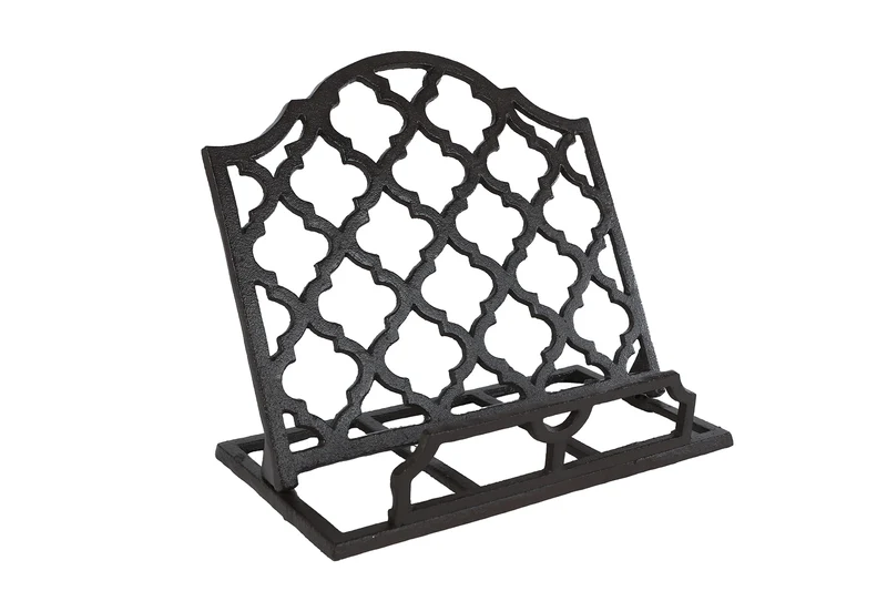 Boekenstandaard "Jannie" zwart metaal 28,5x15,5x25cm