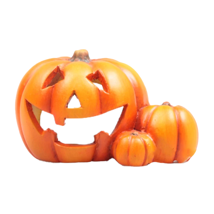 POMPOEN 3-HALLOWEEN T-LICHTHOUDER 12.5X8X7 CM