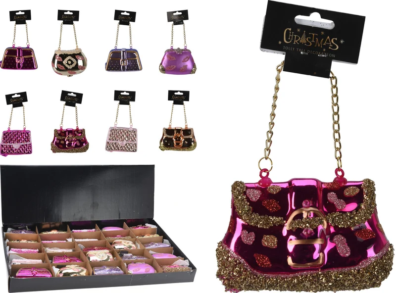 HANGDECO HANDTAS GLAS 7,5X3X5,5CM 8 ASSORTIE DESIGN