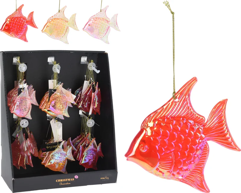 HANGDECO VIS POLYSTYREEN 10X1X11CM 3 ASSORTIE KLEUR