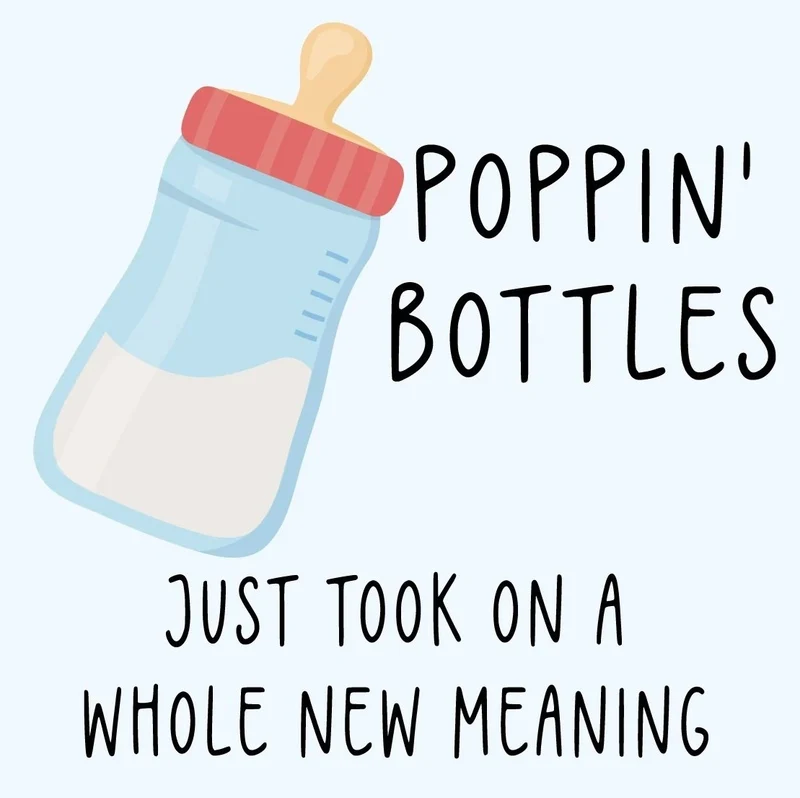 Tegeltje poppin bottles 10,5x10,5x0,5cm keramiek