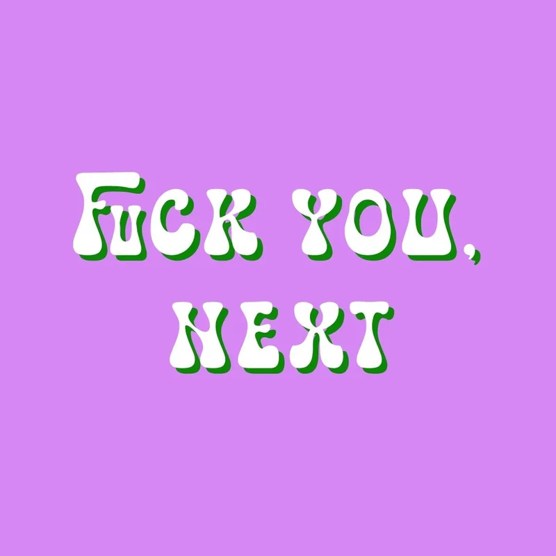 Tegeltje fuck you next 10,5x10,5x0,5cm keramiek