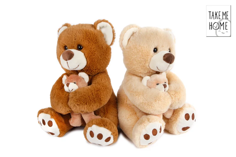 Take Me Home Beer met baby 2 assortie pluche 25cm
