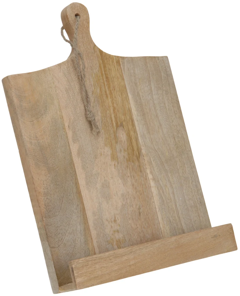 KOOKBOEKSTANDAARD HOUT 38X25X6CM