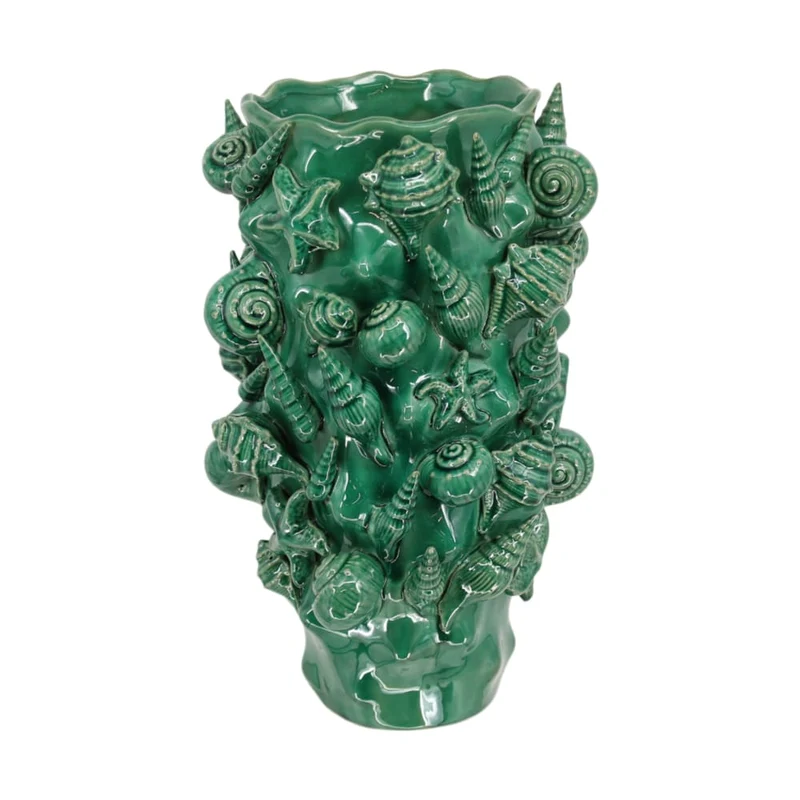 Vase ceramic 24x24x40.5cm Turqoise