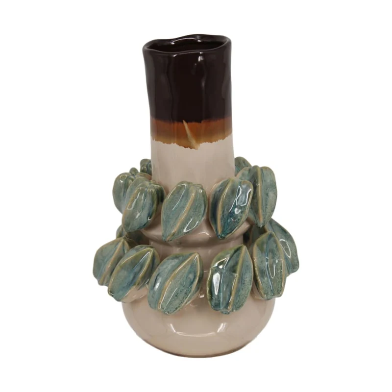 Vase ceramic 20.3x20.3x33.5cm Mixed colors