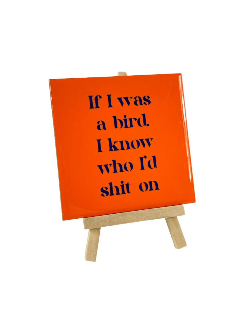 Tegeltje if I was a bird 10,5x10,5x0,5cm keramiek