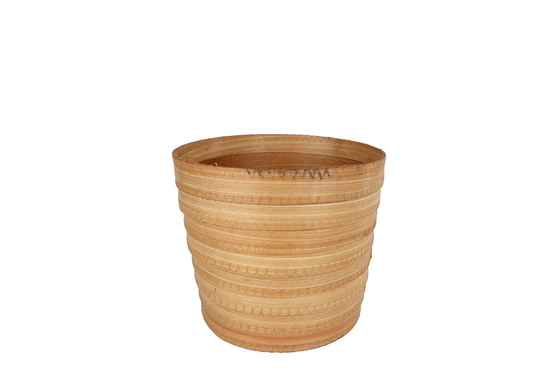 Mand "Aicha" M naturel hout 19,5x15x17cm