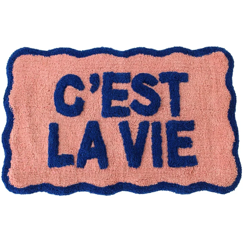 Bath Mat C'est La Vie Cotton Multi 50x80cm