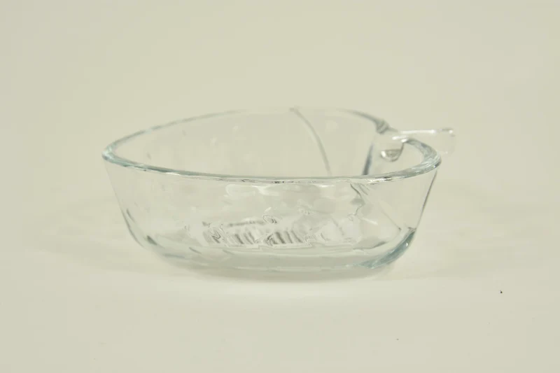 Set/6 glasschaaltje ''aardbei'' 13x13x4cm helder