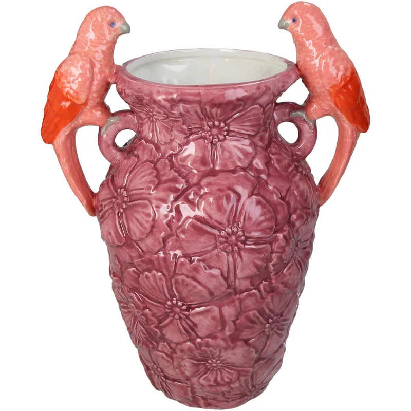 Vase Bird Stoneware Purple 23x16x29.8cm