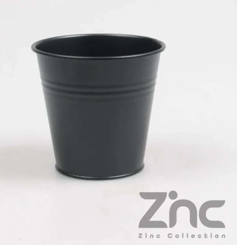 ZINK POT 0.5L XXS D11 H10 B7.5 CM ZWART