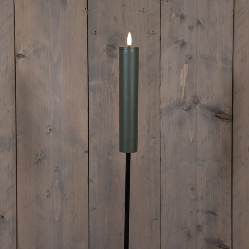 SOLAR FAKKEL OLIJF 3D LONT 21X4CM OP 76CM STEKER / DISPLAY