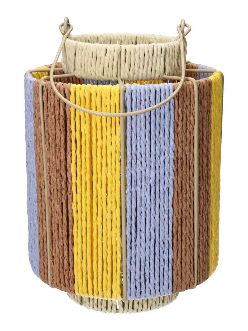 Lantern Lunara d18xh24.5cm ochre/lilac
