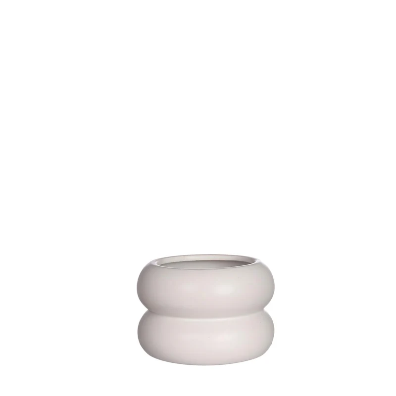 Chubby bloempot Ø9 x h.6,4 cm gebroken wit