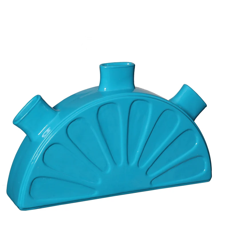 Vaas Limon L28xW6xH17cm oceaanblauw