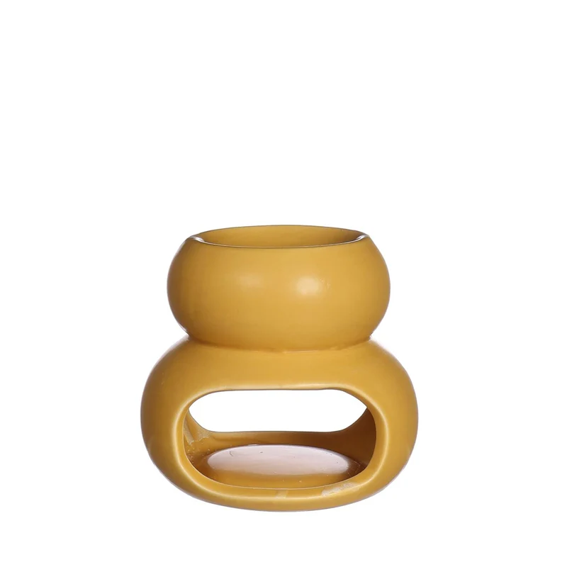 Chubby brander Ø10 x h.9cm mosterd