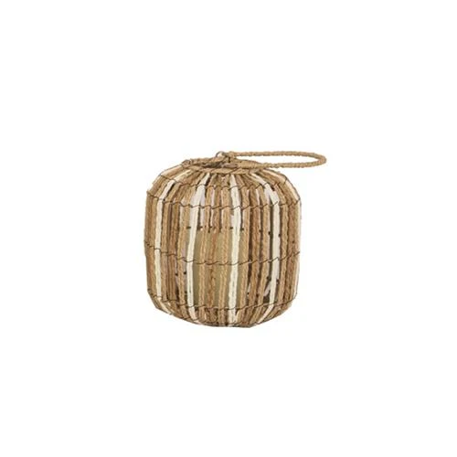 Lantern Uvita w/LED Light D19 H19cm Natural/White