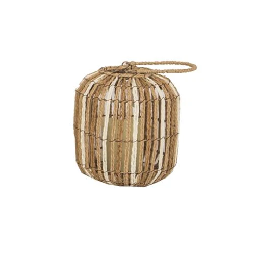 Lantern Uvita w/LED Light D22 H22cm Natural/White