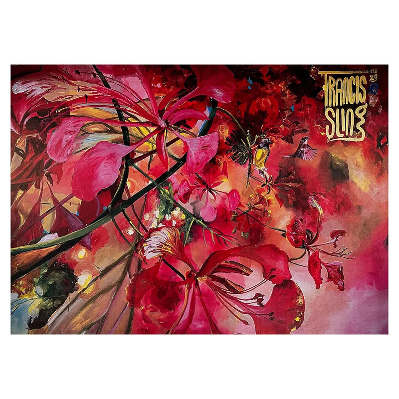 Canvas Francis Sling 70x2x50cm Red
